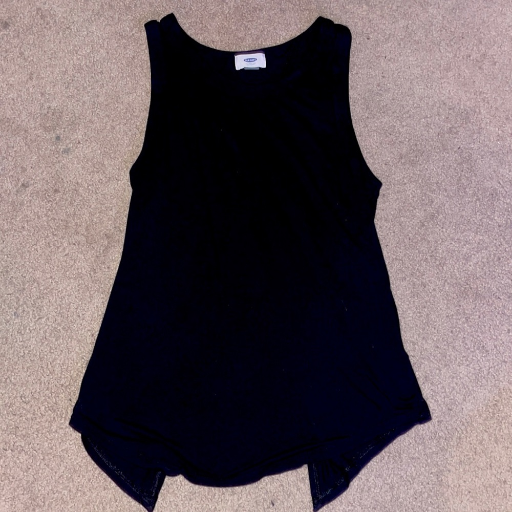 Old Navy Open-Back Black Tank Top